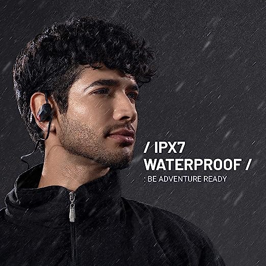 CrossBeats Wave Waterproof Sports Bluetooth Wireless Earphones for Mobile with Mic and Carry Case (Black) CrossBeats Wave Waterproof Sports Bluetooth Wireless Earphones for Mobile with Mic and Carry Case (Black)